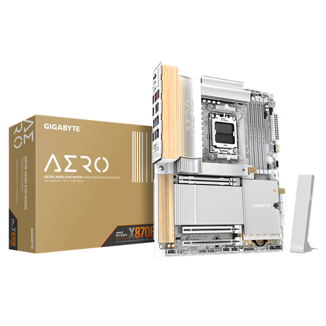 Gigabyte X870E AERO X3D WOOD ATX AM5 Motherboard